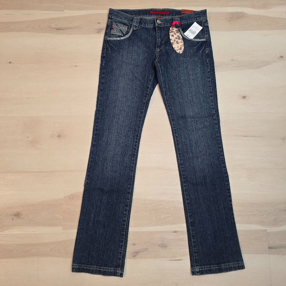 NWT Fire jeans navajo women's size youth 7 lowrise blue denim jeans medium wash